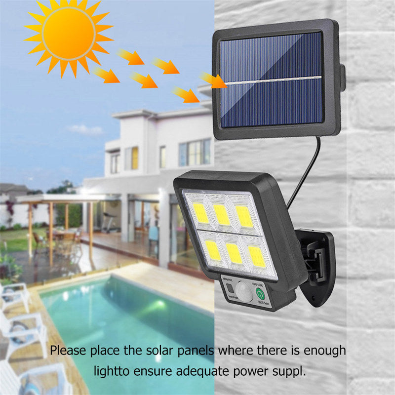 LED Solar Split Wall Lamp 3 Mode Garden Security Light