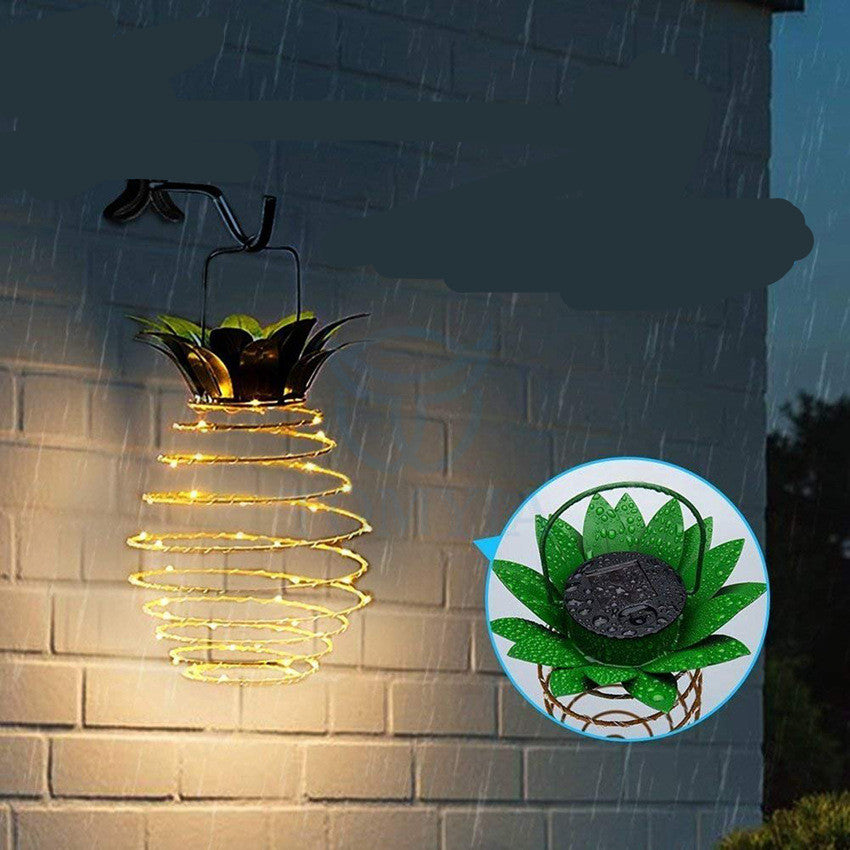 Waterproof Garden Pineapple Solar Path Hanging Lights Fairy String Decor