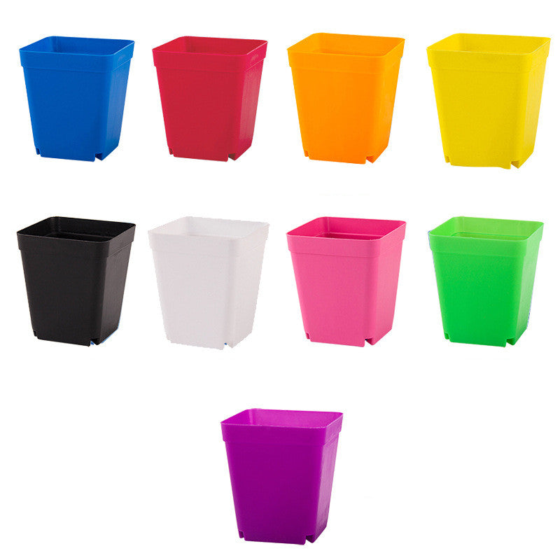 Small plastic Flower Pots Frosted Thick Colorful Mini Flower Pots