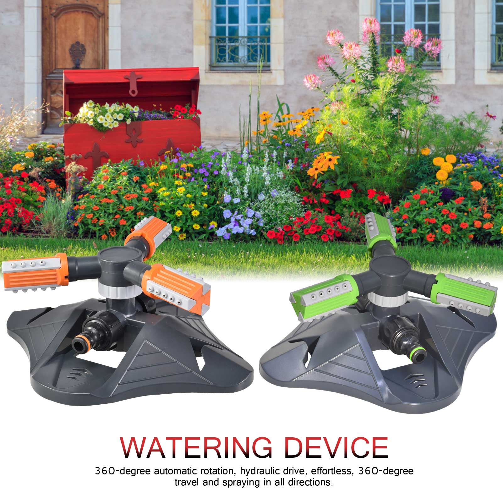 Adjustable 360 Degree 3-arm Rotating Sprinklers