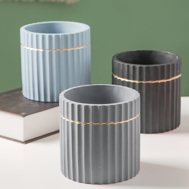 Striped Flowerpot