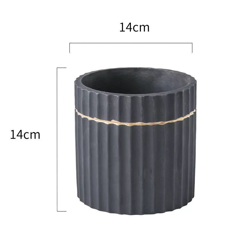 Striped Flowerpot