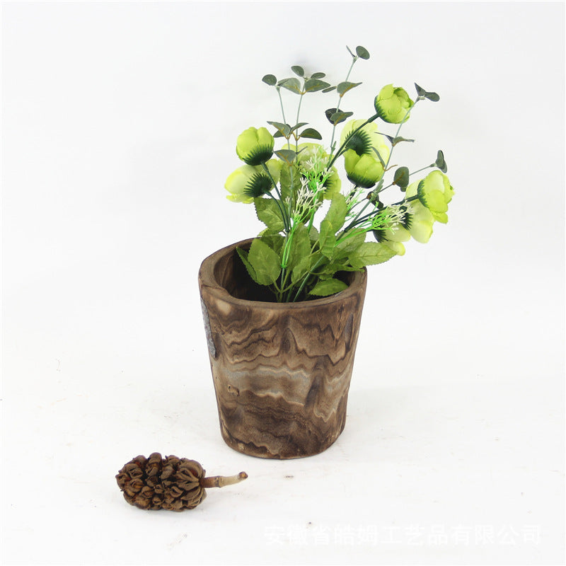 Handmade Wooden Flower Pot