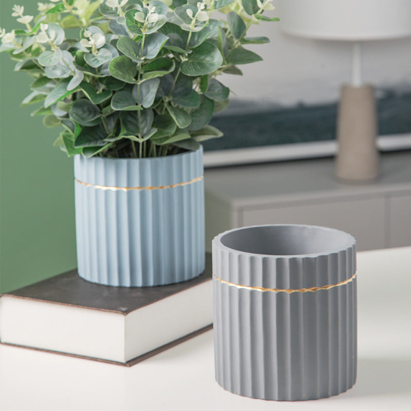 Striped Flowerpot