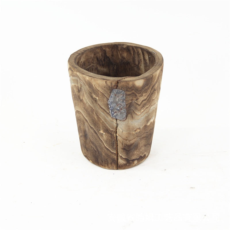 Handmade Wooden Flower Pot