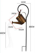 Enchanted Watering Can Outdoor Lamp Garden Hollow-out Iron Shower LED Lights
