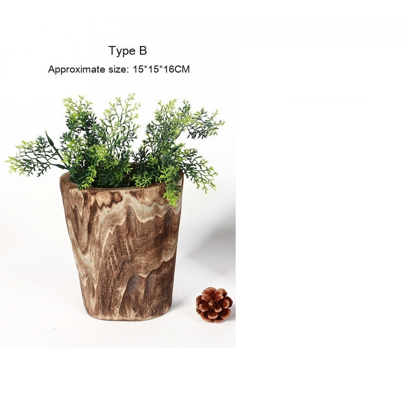 Handmade Wooden Flower Pot