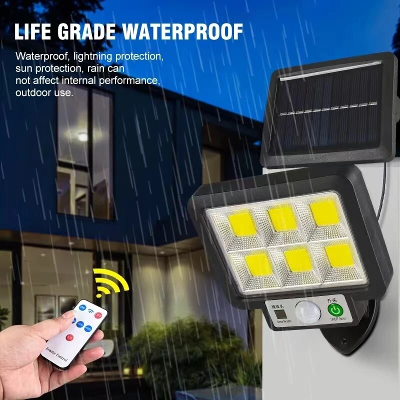 LED Solar Split Wall Lamp 3 Mode Garden Security Light
